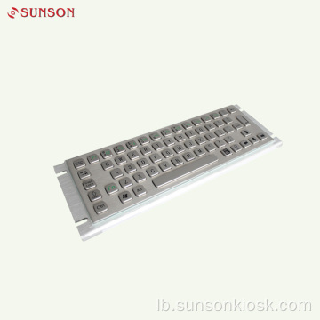 Industriell Edelstahl Metal Tastatur